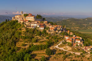 The hilltop town of Motovun