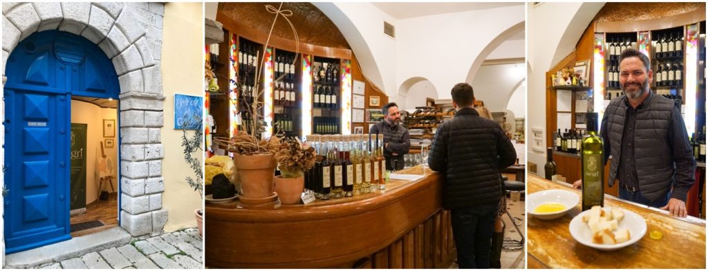 A tasting of Negri Olive Oil in the hilltop town of Labin, in the region of Istria, Croatia