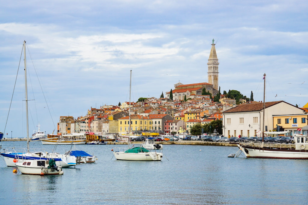 The colorful seaside city of Rovinj in the region of Istria, Croatia