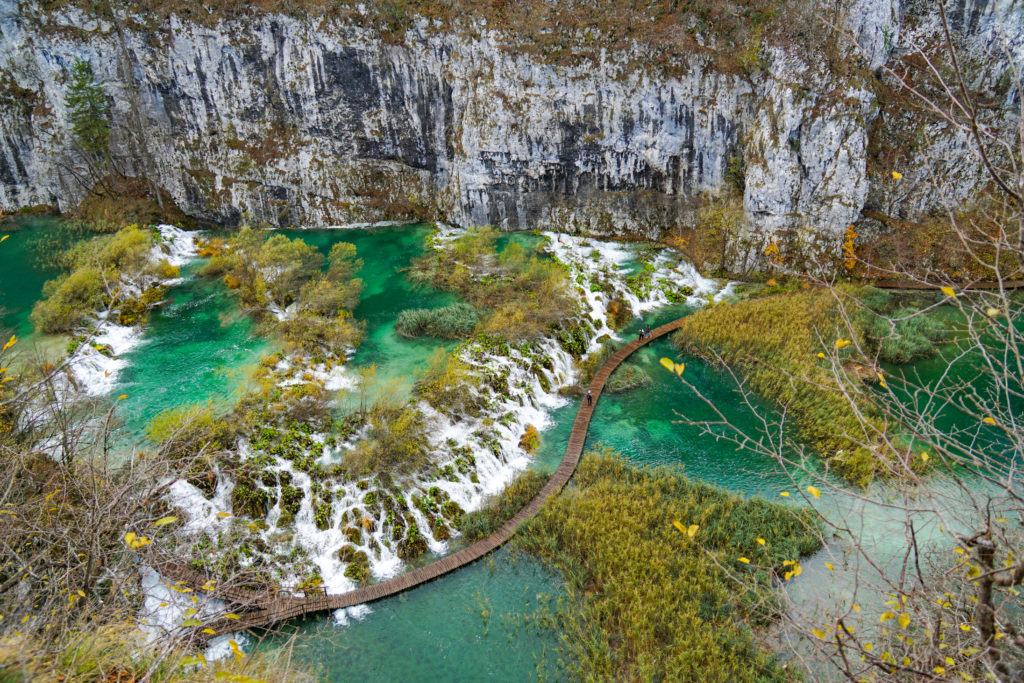 A view of Plitvice Lakes national Park from the eastern ridge