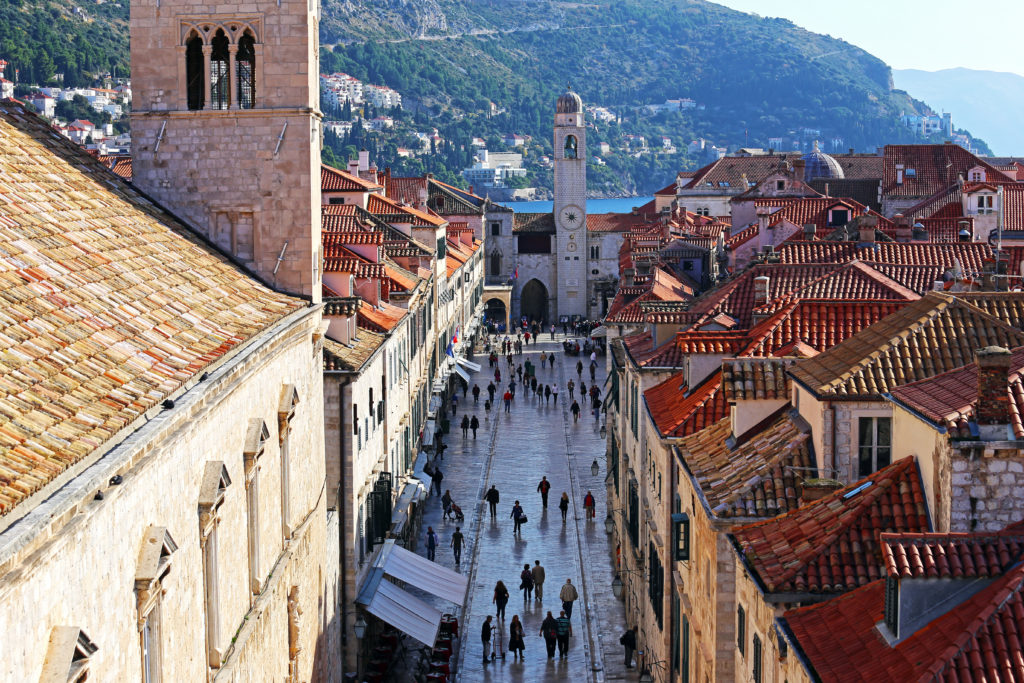 Stradun, the main street of Dubrovnik, Croatia