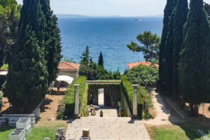 The gardens of the Ivan Mestrovic Gallery in Split, Croatia