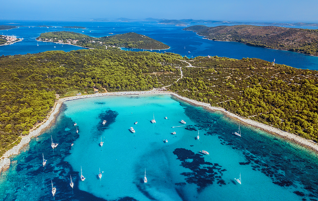 White Sand Sakarun Beach on Dugi Otok Island in Croatia; photo by Aleksandar Gospić, courtesy of the Croatian National Tourist Board