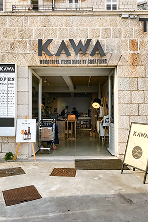 Life According to Kawa in Dubrovnik, a shop selling products made by Croatians. A great place for original souvenirs.