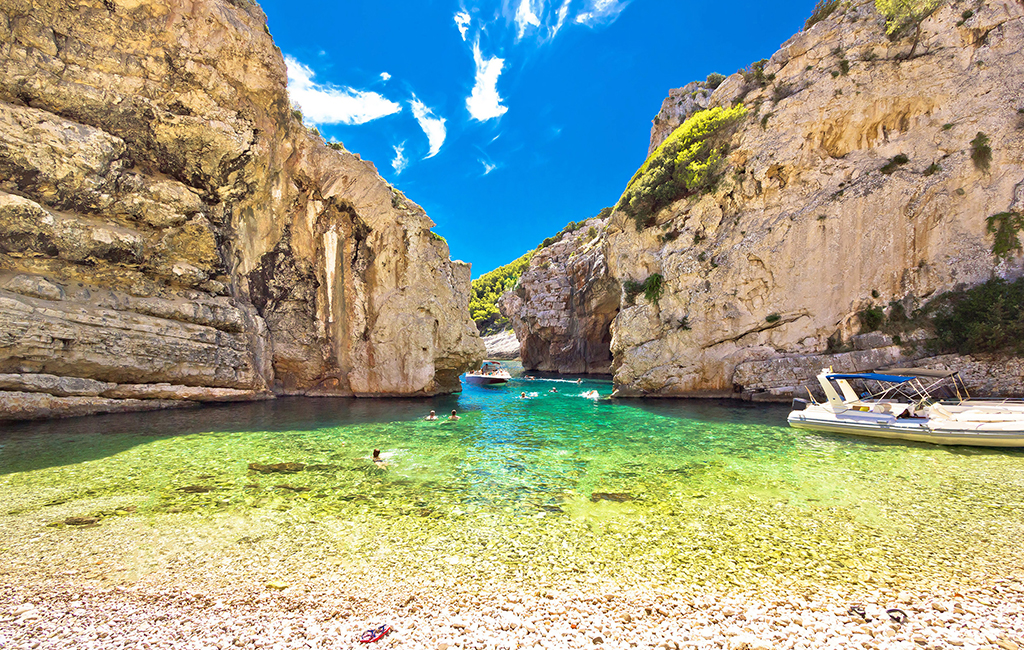 Dramatic Stiniva Beach on Vis Island in Croatia